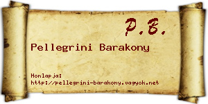 Pellegrini Barakony névjegykártya